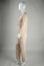 Peach Floral 'Great Love' Printed Night Suit
