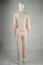 Peach Floral 'Great Love' Printed Night Suit